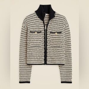 Jacquard sweater jacket NWT
